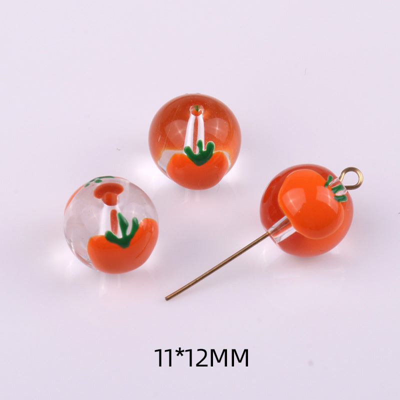 Cuentas de dispersión de dispersión recta de vidrio pintado a mano de aceite de goteo al por mayor